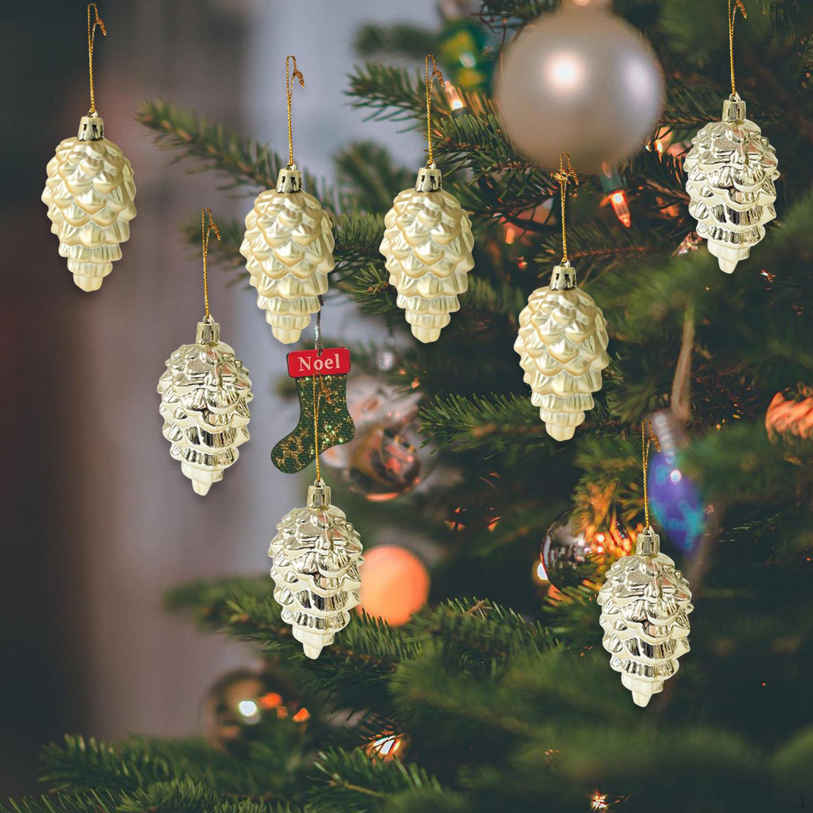 8 шт. Рождественские елочные украшения в виде конусов, подвесные украшения для свадьбы золотой
8 шт. Рождественские елочные украшения в виде конусов, подвесные украшения для свадьбы золотой