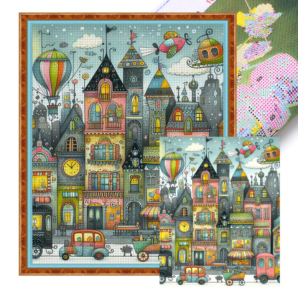 Набор для вышивки крестом «Город» из эко-хлопка 11CT, арт.
Набор для вышивки крестом «Город» из эко-хлопка 11CT, арт.