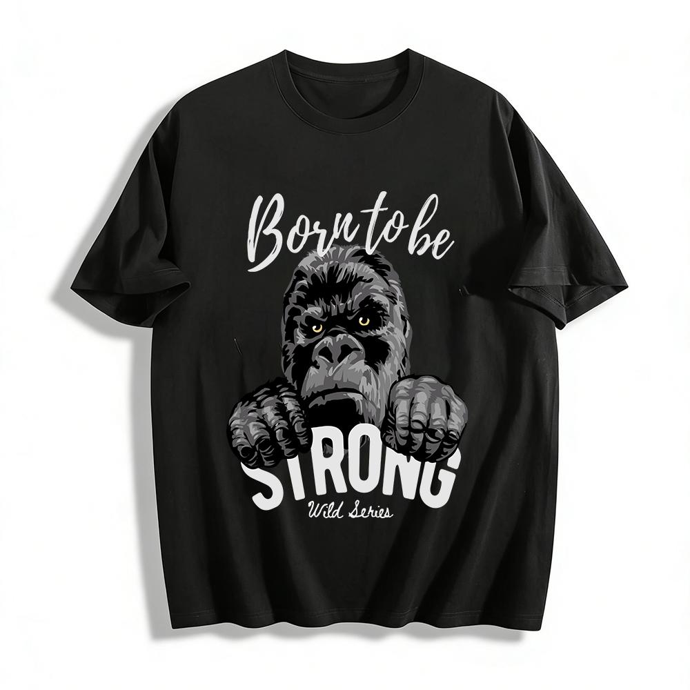 Born To Be Strong Gorilla Print Casual Tee Wild Series Top Pure cotton T-shirt XXS
Born To Be Strong Gorilla Print Casual Tee Wild Series Top Pure cotton T-shirt XXS