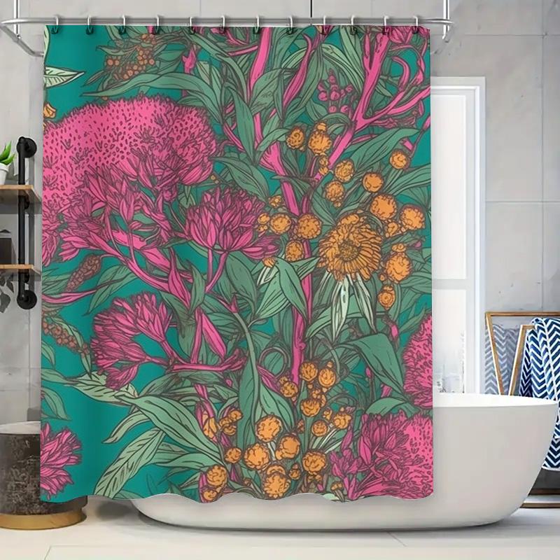 Vintage Floral Shower Curtain with Green Leaves Pink Flowers Waterproof Bath Decor Blue Background Home Accessories 90x180cm
Vintage Floral Shower Curtain with Green Leaves Pink Flowers Waterproof Bath Decor Blue Background Home Accessories 90x180cm