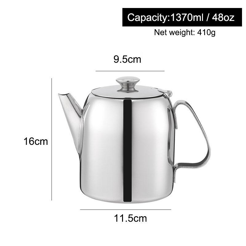 Stainless Steel Teapot Coffee Pot Kettle With Filtering Holes Support Stove Cooking Home Kitchen Bar Coffee Shop Accessories
Stainless Steel Teapot Coffee Pot Kettle With Filtering Holes Support Stove Cooking Home Kitchen Bar Coffee Shop Accessories