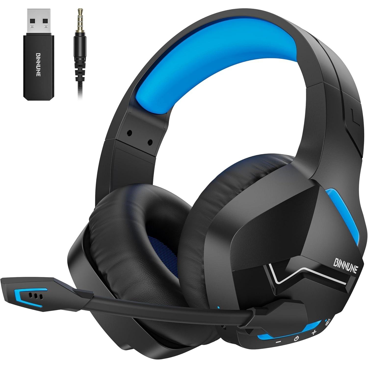 NUBWO BW01 Wireless Gaming Headset with Microphone for PC/PS4/PS5, 2.4G Wireless Bluetooth USB Gamer Headphones with Mic for Laptop Computer Package:21.6*19.7*11.5cm чорний/синій
NUBWO BW01 Wireless Gaming Headset with Microphone for PC/PS4/PS5, 2.4G Wireless Bluetooth USB Gamer Headphones with Mic for Laptop Computer Package:21.6*19.7*11.5cm чорний/синій