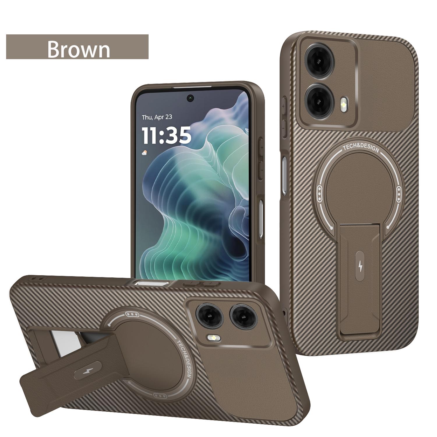 High Qualtiy Phone Case for Motorola Moto G35 5G Carbon Fiber Texture Magnetic Wireless Charging Foldable Bracket Protect Covers Motorola Moto G35 світло-коричневого кольору
High Qualtiy Phone Case for Motorola Moto G35 5G Carbon Fiber Texture Magnetic Wireless Charging Foldable Bracket Protect Covers Motorola Moto G35 світло-коричневого кольору