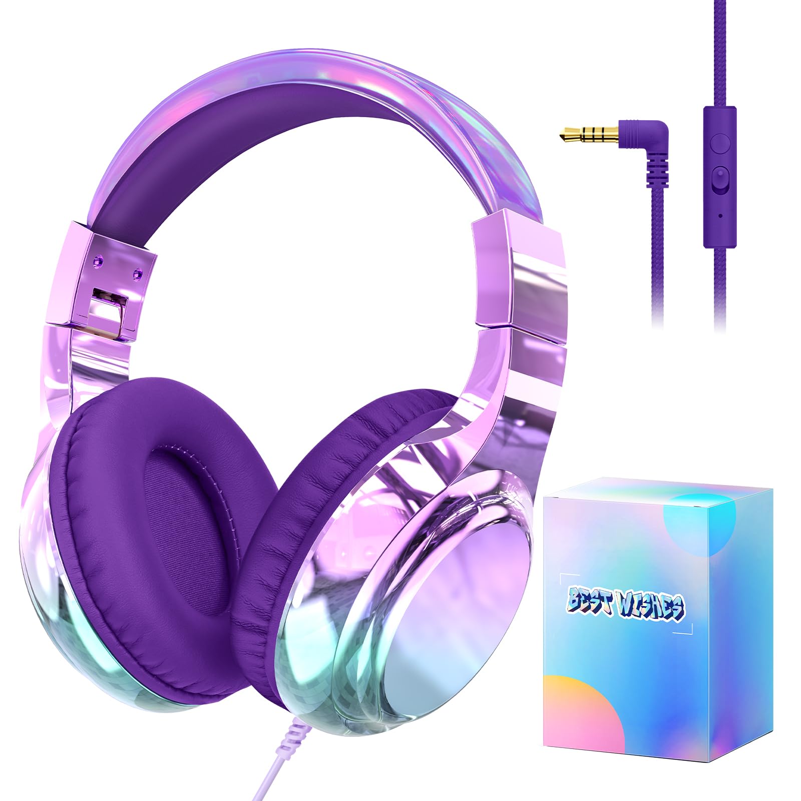 Наушники QearFunXD для проводных наушников с покрытием Gradient Sound Volume, оснащенные функцией Share, подходят для игровых приставок для детей, цветные, наушники, цветные, изоляция, фиолетовый
Наушники QearFunXD для проводных наушников с покрытием Gradient Sound Volume, оснащенные функцией Share, подходят для игровых приставок для детей, цветные, наушники, цветные, изоляция, фиолетовый