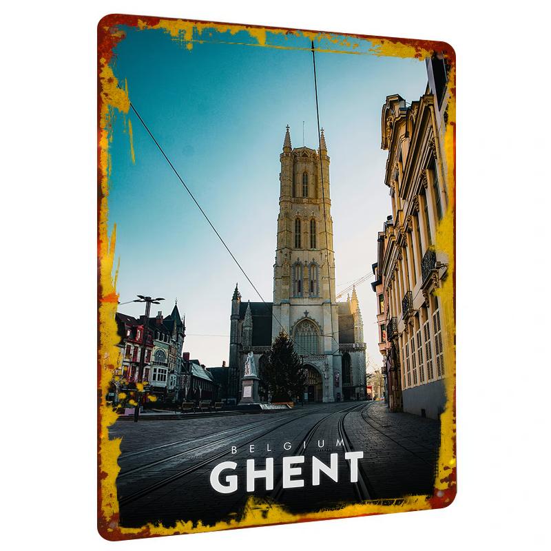 Ghent Belgium Cityscape Metal Wall Art European Church Architecture Decorative Painting for Living Room 20x30cm(7.8x11.8inch)
Ghent Belgium Cityscape Metal Wall Art European Church Architecture Decorative Painting for Living Room 20x30cm(7.8x11.8inch)