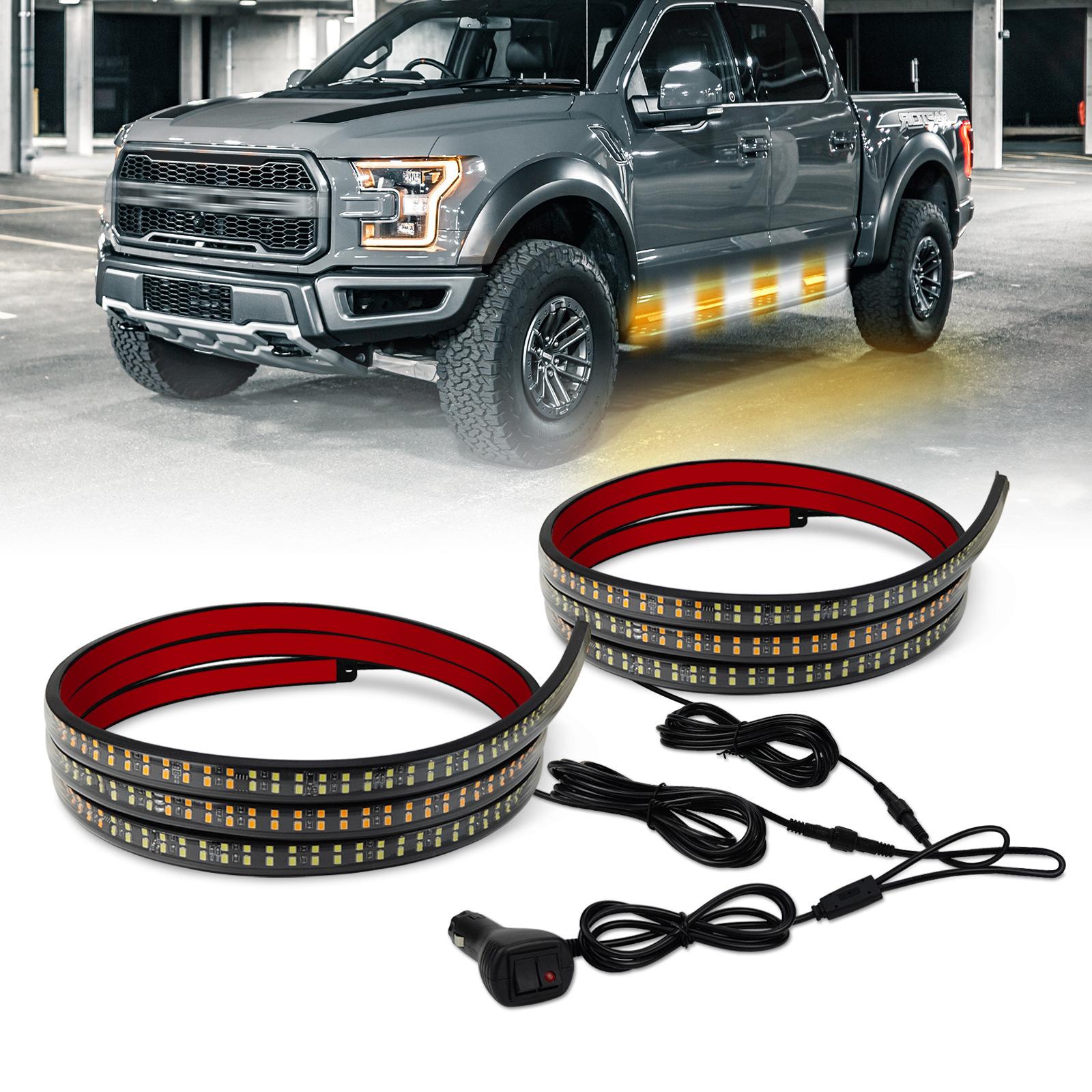 New 2PC Car Pedal 60 70 Inch 720 LED Emergency Strobe Side Step Light Strip With Amber White Flashing Warning Lights 12V For SUV 1.5M 60inch
New 2PC Car Pedal 60 70 Inch 720 LED Emergency Strobe Side Step Light Strip With Amber White Flashing Warning Lights 12V For SUV 1.5M 60inch