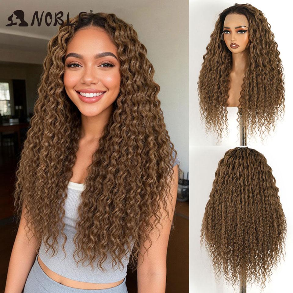 Noble Synthetic Lace Front Wig 26 Inch13x6 Curly Wig Silver Blonde Ombre Lace Wigs For Women Two locks Wear and Go Glueless Wigs (as the picture,180%&26inches&13*6)
Noble Synthetic Lace Front Wig 26 Inch13x6 Curly Wig Silver Blonde Ombre Lace Wigs For Women Two locks Wear and Go Glueless Wigs (as the picture,180%&26inches&13*6)