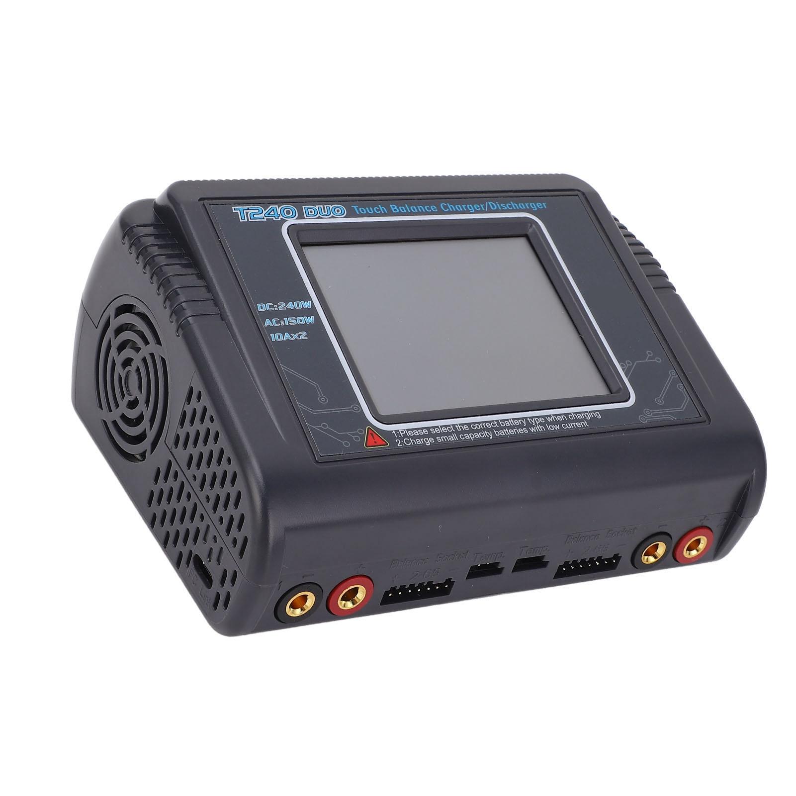 Зарядний пристрій для ліпо-акумуляторів Професійний сенсорний кольоровий екран Ефективний подвійний балансувальний зарядний пристрій для ліпо-акумуляторів
Зарядний пристрій для ліпо-акумуляторів Професійний сенсорний кольоровий екран Ефективний подвійний балансувальний зарядний пристрій для ліпо-акумуляторів