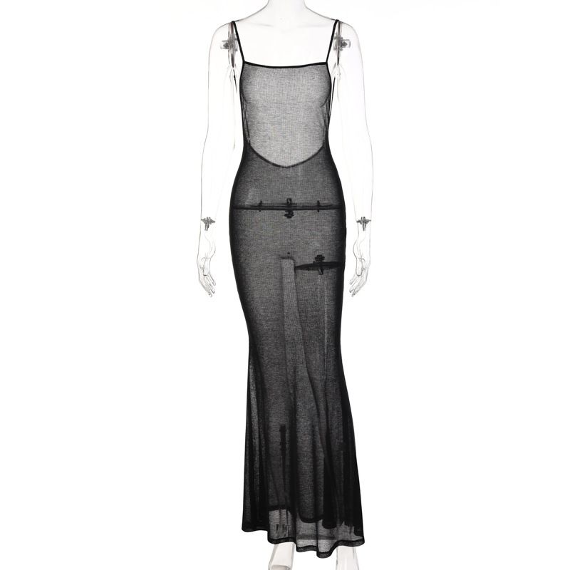 Fashion Style Ins New Arrival Fashion Elegant Elegance Suspender Dress Sexy Backless Mesh See-through Slim-Fit Dress Black L
Fashion Style Ins New Arrival Fashion Elegant Elegance Suspender Dress Sexy Backless Mesh See-through Slim-Fit Dress Black L