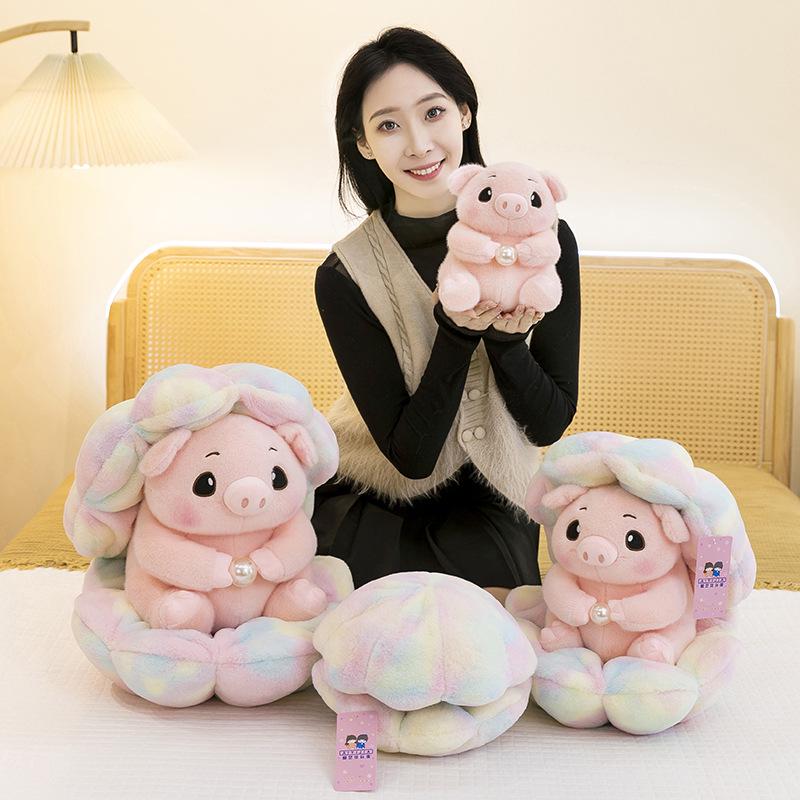Adorable Piggy Seashell Plush Doll Pillow - Large Bed Backrest Gift 32cm (Pig 20cm) 0.62kg рожевий
Adorable Piggy Seashell Plush Doll Pillow - Large Bed Backrest Gift 32cm (Pig 20cm) 0.62kg рожевий