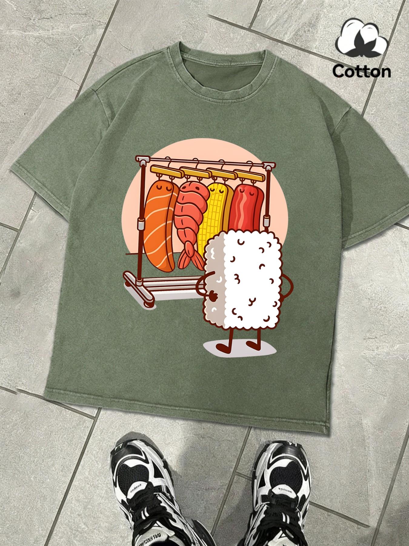 Stunned Sushi Rice And Vegetable Roll Washed Men TShirt Summer Fashion Casual Tee Cotton ONeck Clothing Unisex Retro Loose Top S
Stunned Sushi Rice And Vegetable Roll Washed Men TShirt Summer Fashion Casual Tee Cotton ONeck Clothing Unisex Retro Loose Top S
