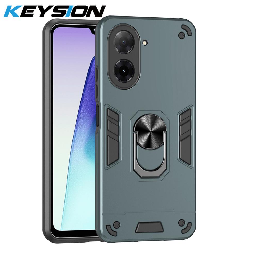 KEYSION Shockproof Armor Case for Redmi A5 Soft Silicone+PC Metal Ring Stand Phone Back Cover for Xiaomi POCO C71 for POCO C71 зелений
KEYSION Shockproof Armor Case for Redmi A5 Soft Silicone+PC Metal Ring Stand Phone Back Cover for Xiaomi POCO C71 for POCO C71 зелений