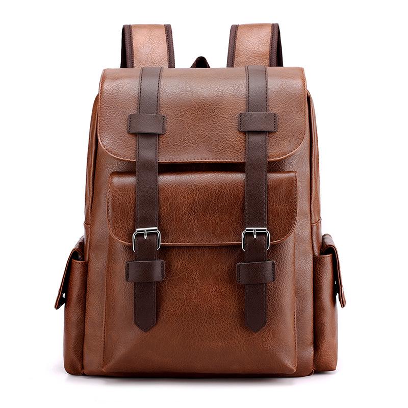 Large-Capacity PU Leather Backpack for Business, Travel, and School світло-коричневого кольору
Large-Capacity PU Leather Backpack for Business, Travel, and School світло-коричневого кольору