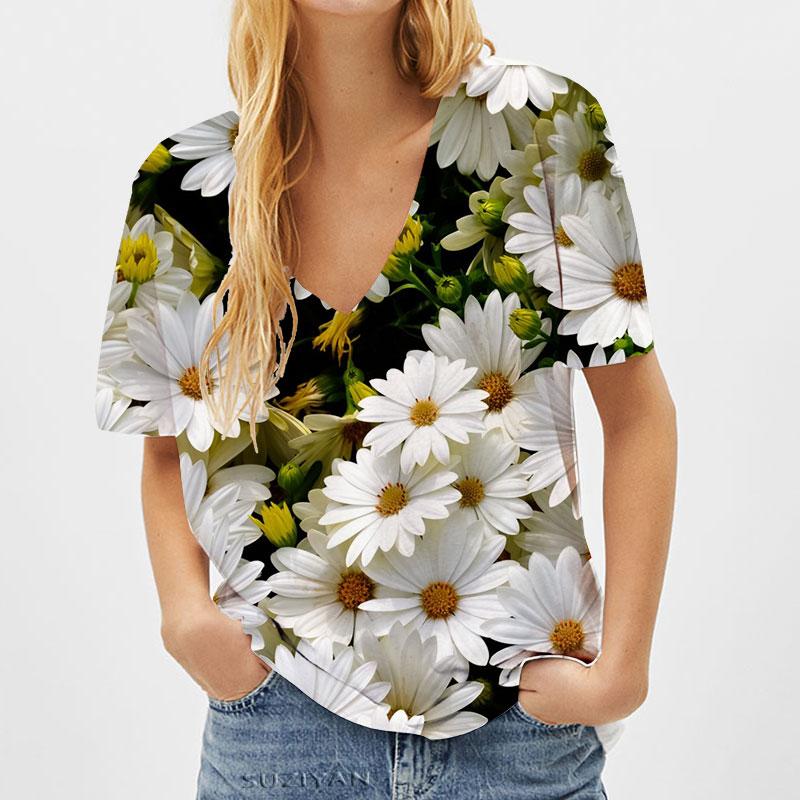 Модні весняні блузки з квітковим принтом, футболки з коротким рукавом та V-подібним вирізом, повсякденні M зелений
Модні весняні блузки з квітковим принтом, футболки з коротким рукавом та V-подібним вирізом, повсякденні M зелений