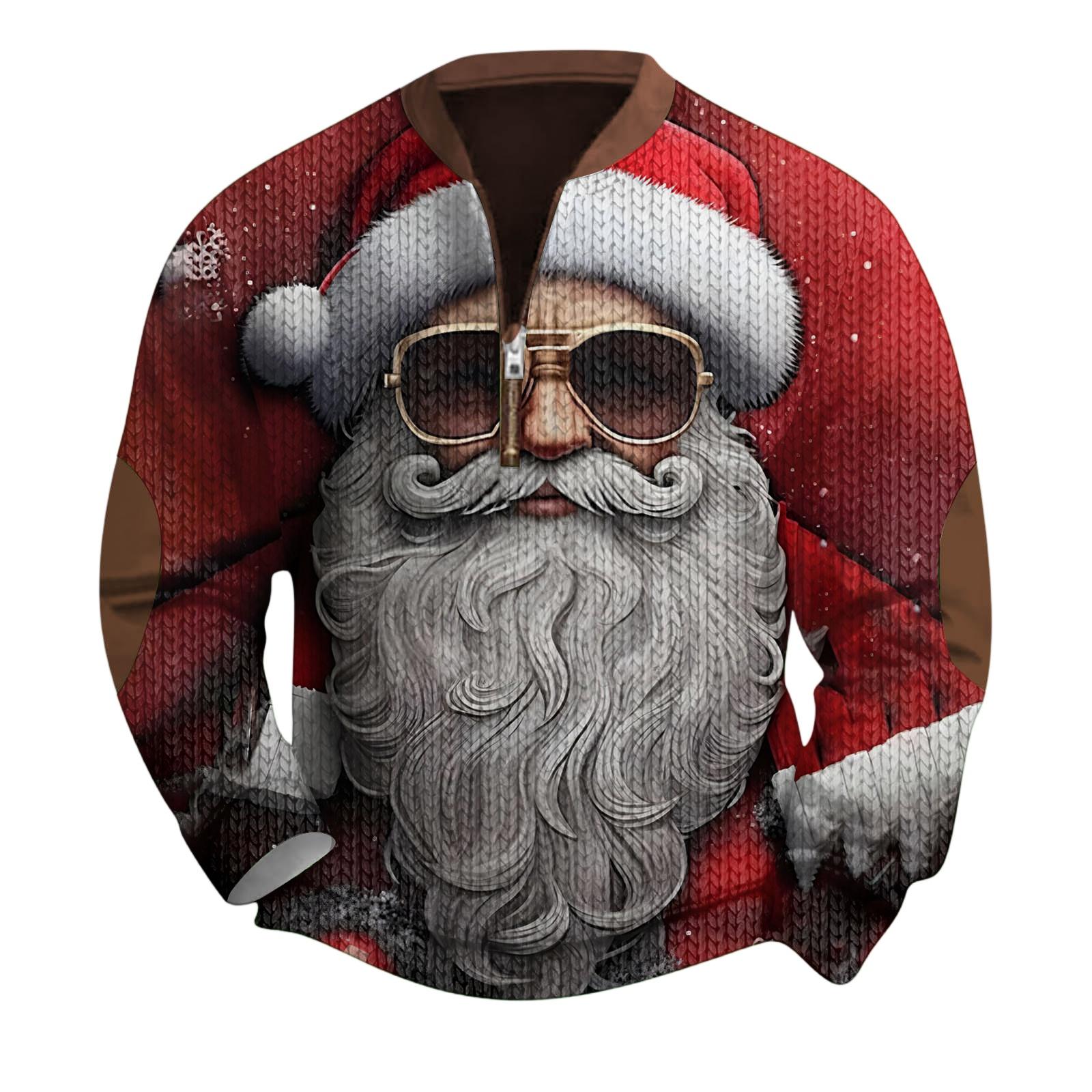 Мужской рождественский свитер на молнии, винтажный вязаный графический свитшот, рождественский пуловер со стойкой L
Мужской рождественский свитер на молнии, винтажный вязаный графический свитшот, рождественский пуловер со стойкой L