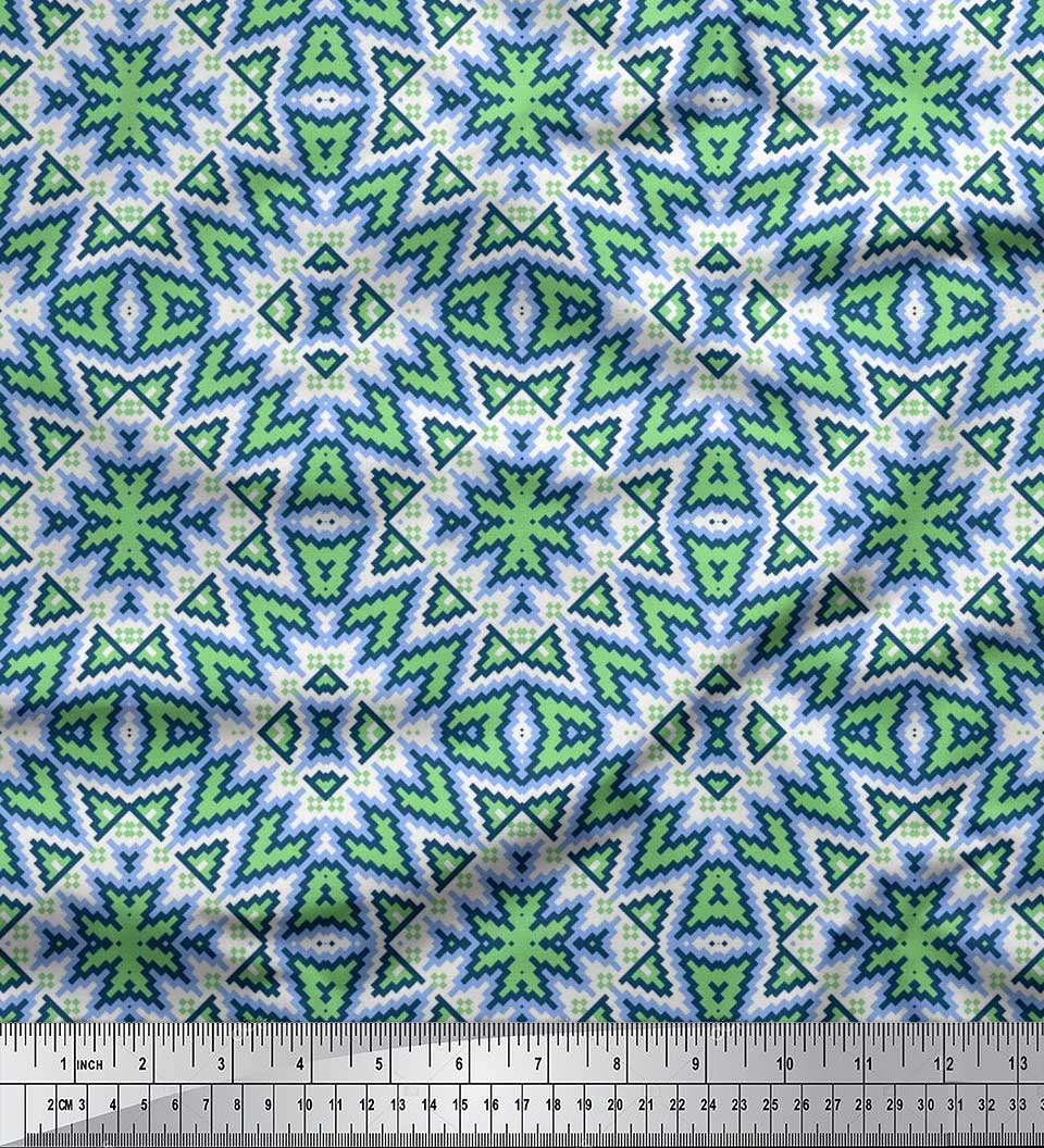 Тканина Soimoi Japan Crepe Satin Тканина з принтом Aztec Kilim 1 метр 42 дюйма 42 Inch Wide - Poly Crepe зелений
Тканина Soimoi Japan Crepe Satin Тканина з принтом Aztec Kilim 1 метр 42 дюйма 42 Inch Wide - Poly Crepe зелений