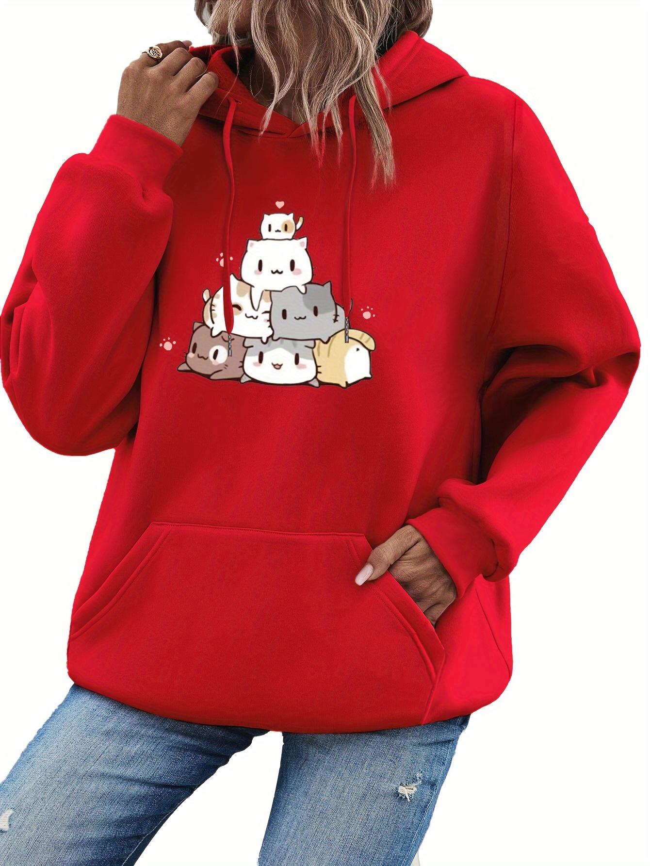 Теплая и причудливая толстовка с капюшоном с принтом мультяшного кота; Милая, прочная осенне-зимняя толстовка для мужчин и женщин XXXL красный
Теплая и причудливая толстовка с капюшоном с принтом мультяшного кота; Милая, прочная осенне-зимняя толстовка для мужчин и женщин XXXL красный