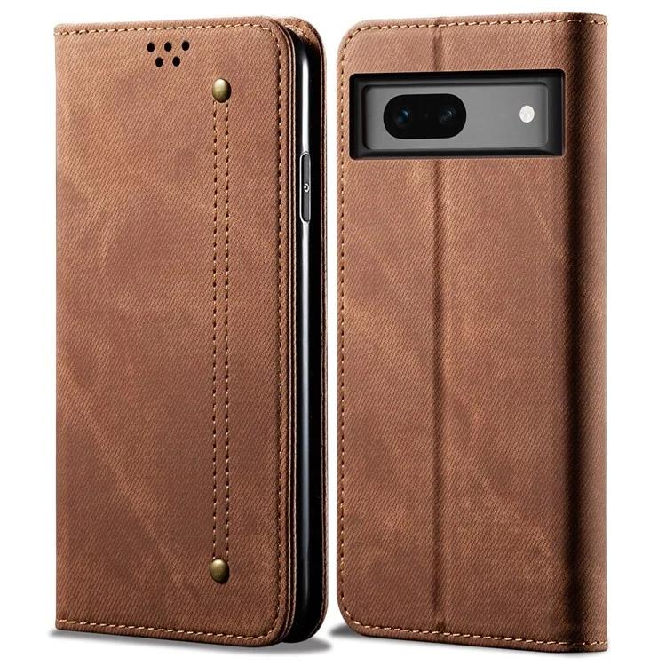 For Google Pixel 8a Case Jeans Cloth Texture Leather Phone Cover with Cash Card Holder - Coffee
For Google Pixel 8a Case Jeans Cloth Texture Leather Phone Cover with Cash Card Holder - Coffee