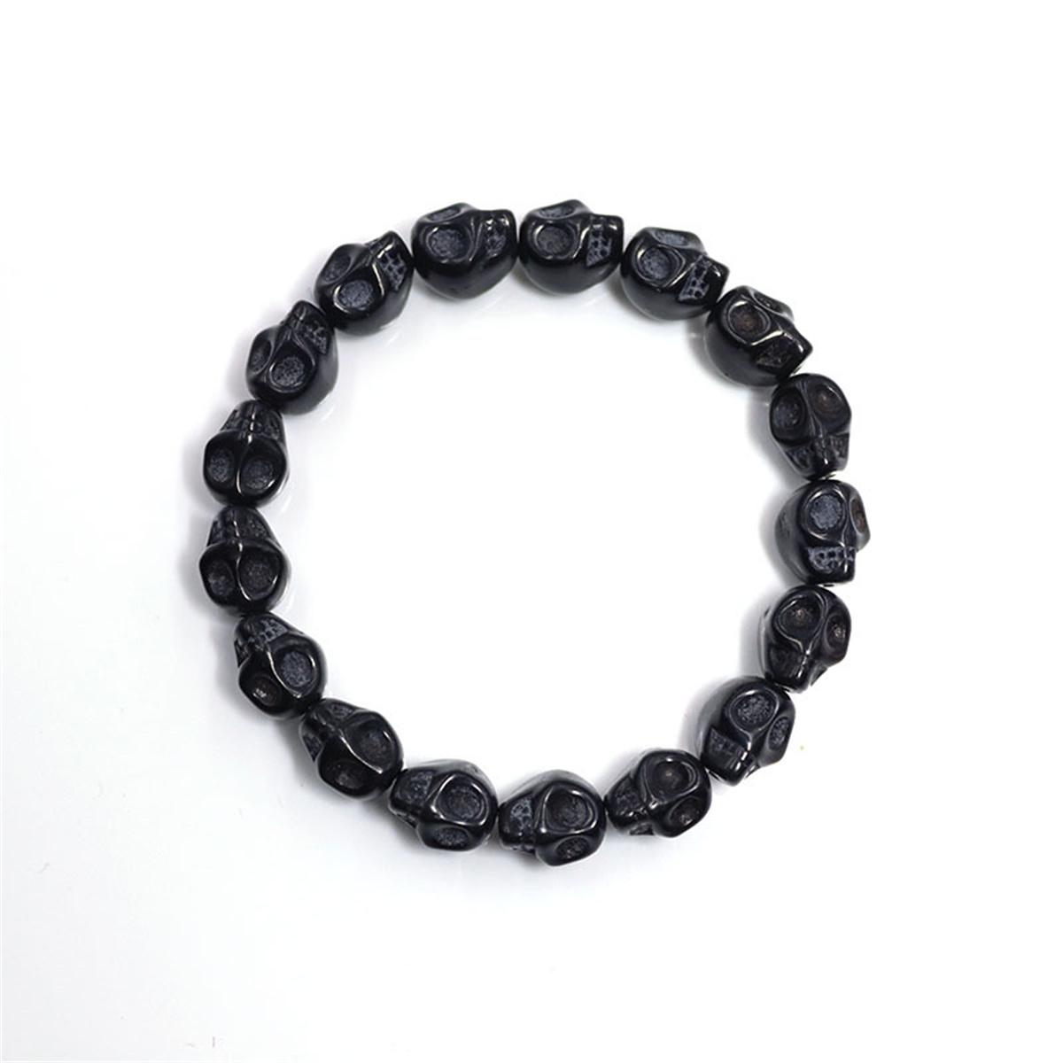B02 Cool Skeleton Beaded Bracelet Personality Charm Exquisite Exaggeration Bracelet Couple Spicy Girl Festival Daily Jewelry 17cm чёрный
B02 Cool Skeleton Beaded Bracelet Personality Charm Exquisite Exaggeration Bracelet Couple Spicy Girl Festival Daily Jewelry 17cm чёрный