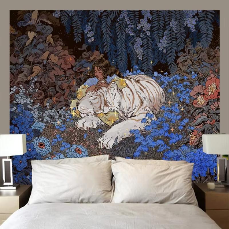 Tapestry Decor Bohemian Sofa Cover Wall Hanging Minimalist Art Tiger for Girls Home Aesthetic Meditation Room Decor 74x94cm(29x37in)
Tapestry Decor Bohemian Sofa Cover Wall Hanging Minimalist Art Tiger for Girls Home Aesthetic Meditation Room Decor 74x94cm(29x37in)