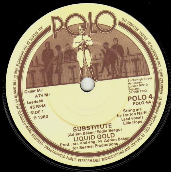 7inch Record LIQUID GOLD Substitute POLO4 POLO 1980 UK SoulFunk Used
7inch Record LIQUID GOLD Substitute POLO4 POLO 1980 UK SoulFunk Used