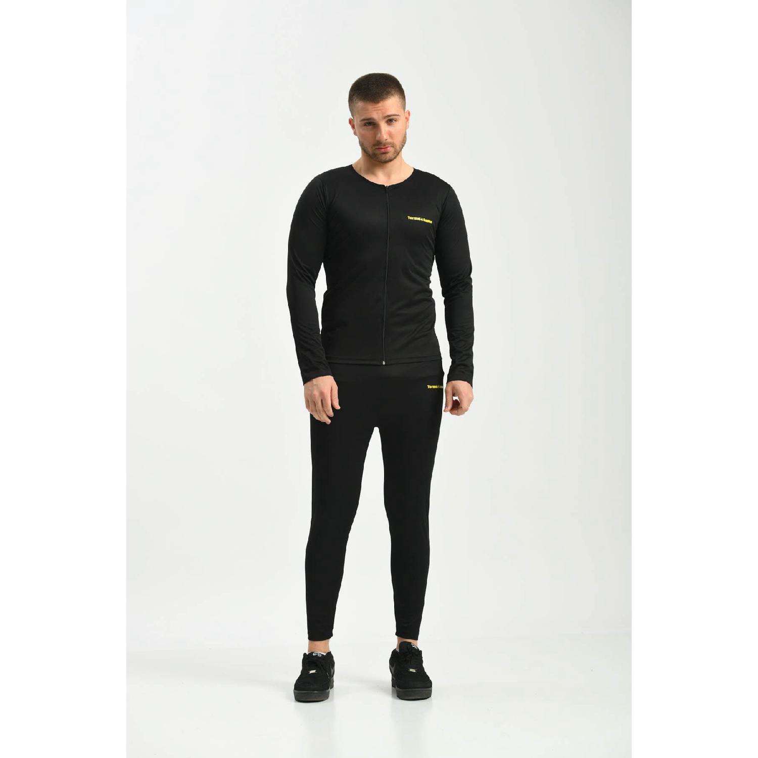 Men s Thermal Tights Thermal Suit Long Sleeve Zippered Top And Tights Double Slimming Set S чорний
Men s Thermal Tights Thermal Suit Long Sleeve Zippered Top And Tights Double Slimming Set S чорний