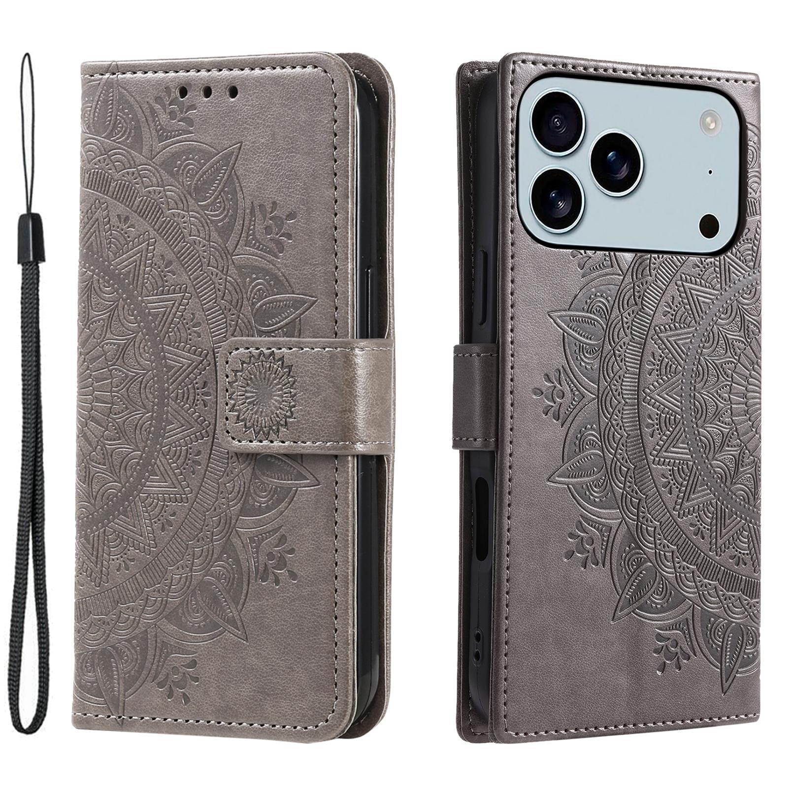 For iPhone 17 Pro Max Stand Case Imprinted Totem PU Leather Wallet Phone Cover with Wrist Strap
For iPhone 17 Pro Max Stand Case Imprinted Totem PU Leather Wallet Phone Cover with Wrist Strap