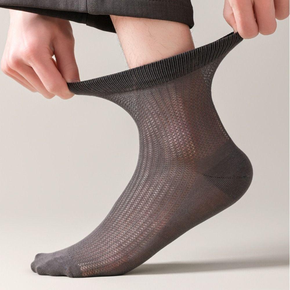 3Pairs Solid Color Mens Business Socks Mesh Thin Mid Calf Socks Comfortable Cotton Socks Men Men Dark Colors
3Pairs Solid Color Mens Business Socks Mesh Thin Mid Calf Socks Comfortable Cotton Socks Men Men Dark Colors