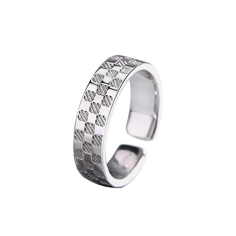 Yintai Fei Adjustable Men s Plaid Pattern Thai Silver Ring - Versatile, Simple Band. Adjustable Opening
Yintai Fei Adjustable Men s Plaid Pattern Thai Silver Ring - Versatile, Simple Band. Adjustable Opening