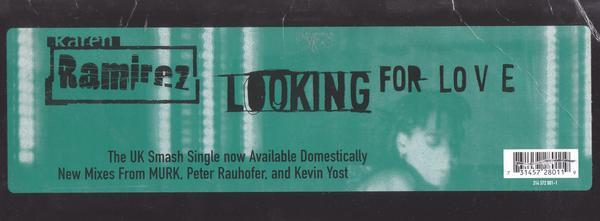 12inch Record KAREN RAMIREZ - Looking For Love 3145728011 MCA Records 2001 US Dance & Electronica
12inch Record KAREN RAMIREZ - Looking For Love 3145728011 MCA Records 2001 US Dance & Electronica