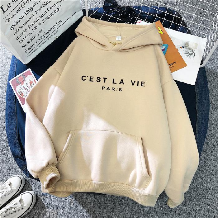 Women s Fleece-Lined Letter Print Hooded Sweatshirt - Autumn/Winter 2022 Trendy Loose Fit Jacket Small
Women s Fleece-Lined Letter Print Hooded Sweatshirt - Autumn/Winter 2022 Trendy Loose Fit Jacket Small