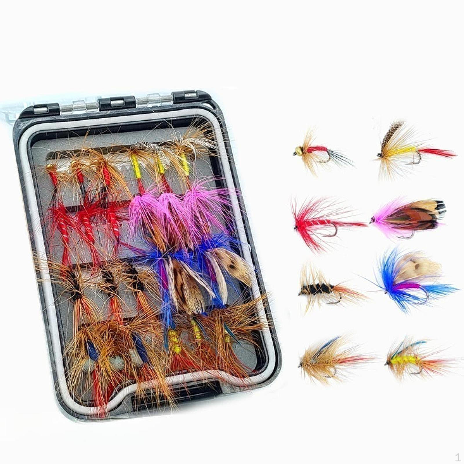 24x Fishing Assortment Wet Dry , Fly Lure Kit for Trout Grayling Accessories Gear Gift
24x Fishing Assortment Wet Dry , Fly Lure Kit for Trout Grayling Accessories Gear Gift