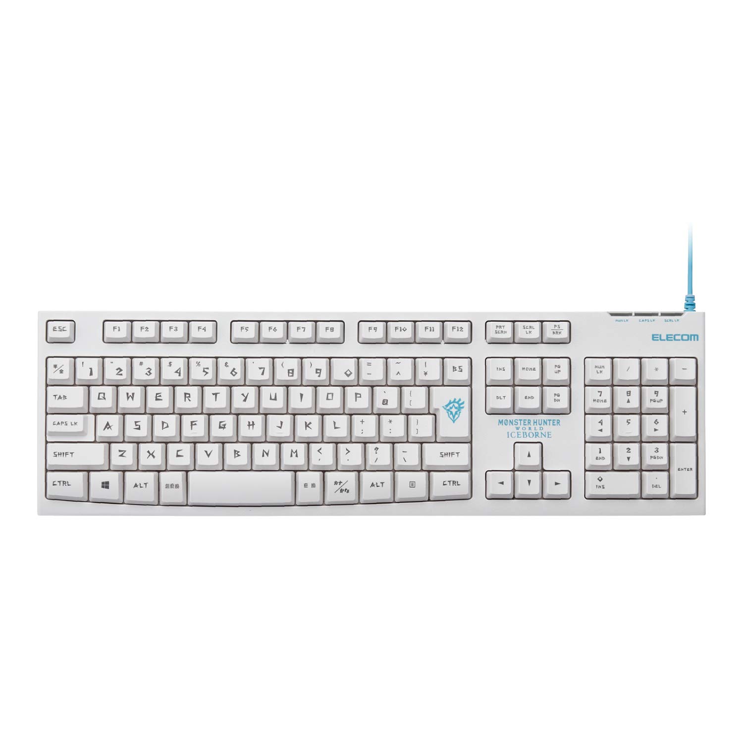 ELECOM Monster Hunter Iceborne x ELECOM Wired Full Keyboard Membrane Type High Durability 10 Million Times 3m Cable for PS4 World TK-MHW02WH
ELECOM Monster Hunter Iceborne x ELECOM Wired Full Keyboard Membrane Type High Durability 10 Million Times 3m Cable for PS4 World TK-MHW02WH