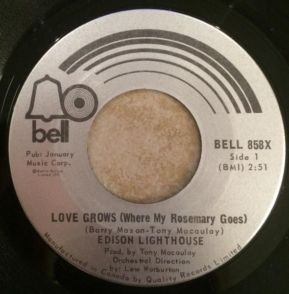 7-дюймовая пластинка EDISON LIGHTHOUSE Love Grows Where My Rosemary Goes BELL858X BELL RECORDS 1970 Канада Поп Б/у
7-дюймовая пластинка EDISON LIGHTHOUSE Love Grows Where My Rosemary Goes BELL858X BELL RECORDS 1970 Канада Поп Б/у