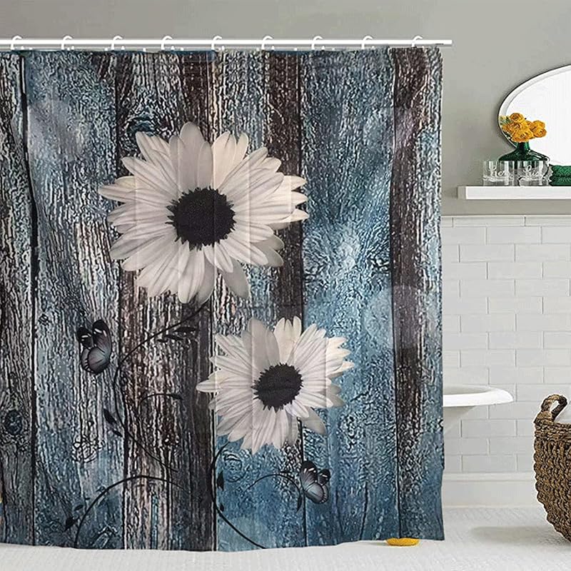 Деревенская Цветочная Шторка для Душа Бирюзово-Синяя Фермерская Ромашка Цветок Бабочка Винтаж Амбарное Дерево Тканевые Шторки для Душа с 12 Крючками, 72×72 72 W x 72 L (Pack of 1)
Деревенская Цветочная Шторка для Душа Бирюзово-Синяя Фермерская Ромашка Цветок Бабочка Винтаж Амбарное Дерево Тканевые Шторки для Душа с 12 Крючками, 72×72 72 W x 72 L (Pack of 1)