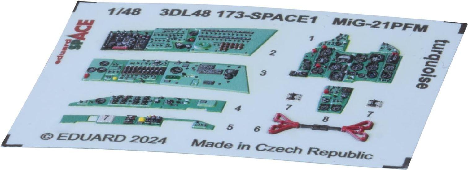 Eduard Space MIG Fishbed Interior 3D Parts Set Turquoise Plastic Model Decal EDU3DL48173 1/48 MiG-21PFM Decal/Etching (Для Эдуарда)
Eduard Space MIG Fishbed Interior 3D Parts Set Turquoise Plastic Model Decal EDU3DL48173 1/48 MiG-21PFM Decal/Etching (Для Эдуарда)