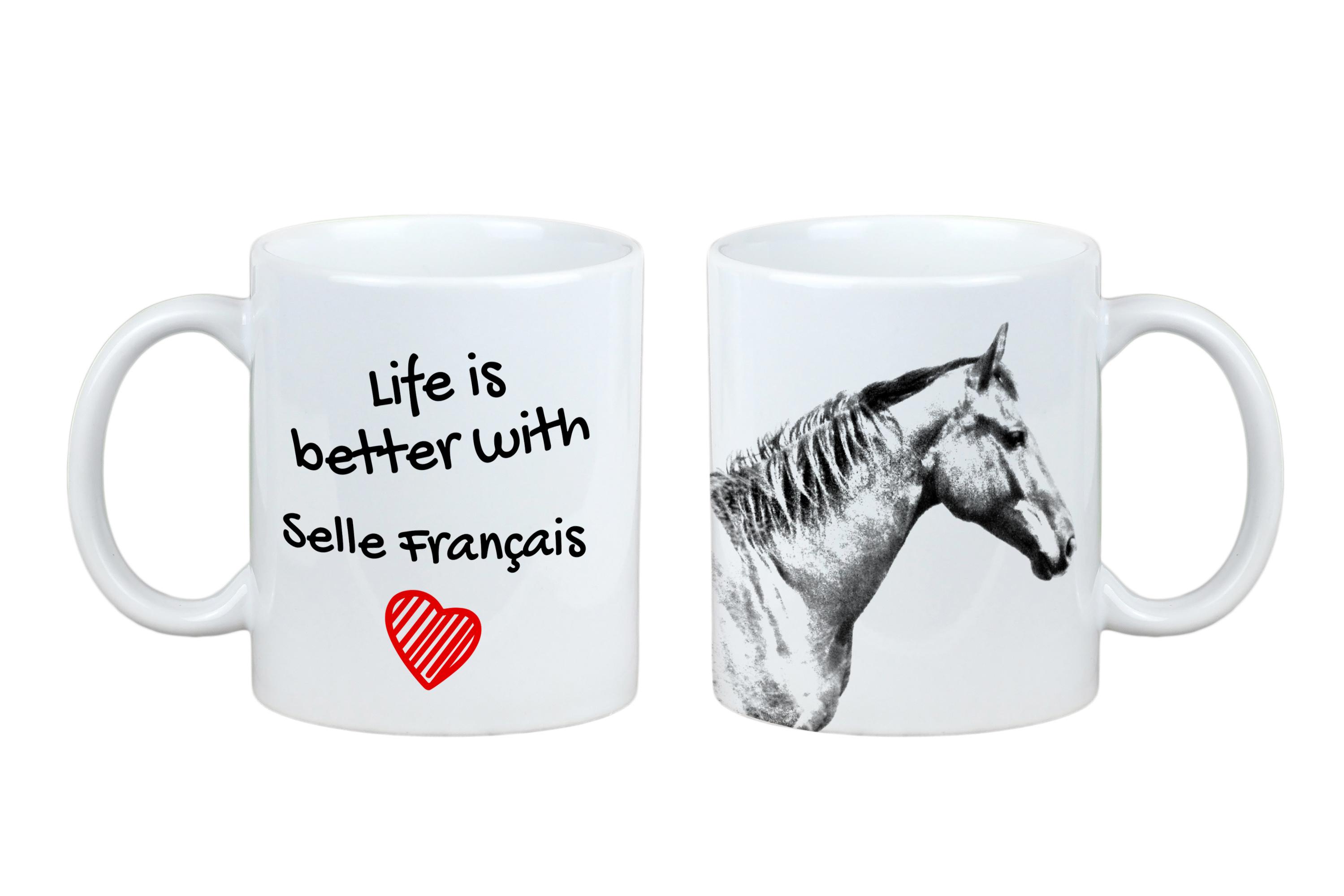 Selle Francais - mug with a horse, mug with a photo, personalized gift from the Art-Dog brand білий
Selle Francais - mug with a horse, mug with a photo, personalized gift from the Art-Dog brand білий