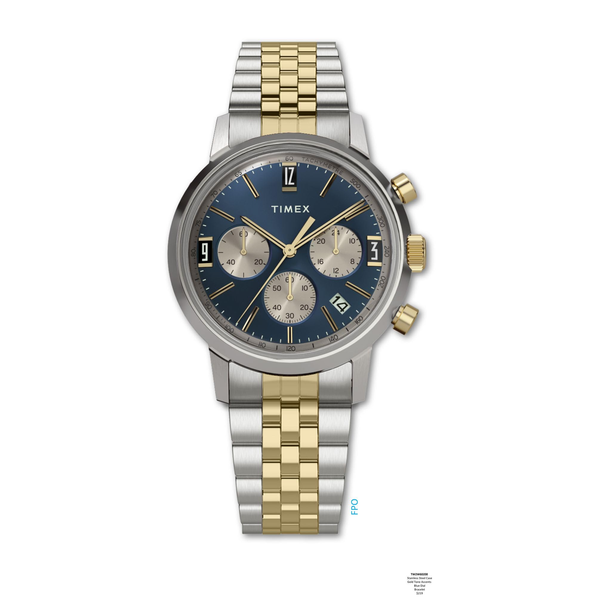 Timex Men s Marlin Quartz Chronograph 40mm Watch - Two Tone Bracelet Blue Dial Two Tone Case, Two Tone.
Timex Men s Marlin Quartz Chronograph 40mm Watch - Two Tone Bracelet Blue Dial Two Tone Case, Two Tone.