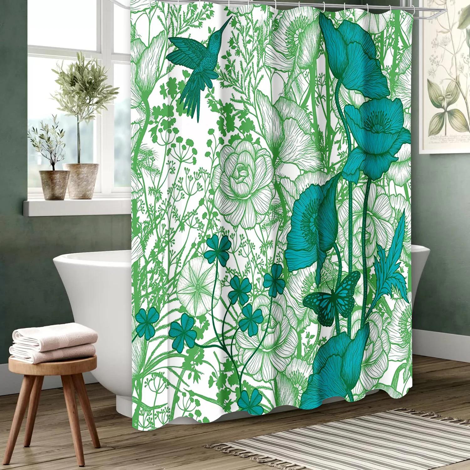 Green Plant Pattern Bathing Curtain Bathroom Shower Curtain Waterproof With 12 Hooks Home Deco W90xH180cm
Green Plant Pattern Bathing Curtain Bathroom Shower Curtain Waterproof With 12 Hooks Home Deco W90xH180cm