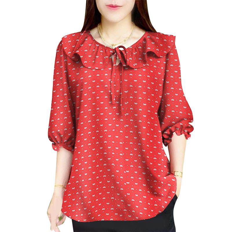 ZANZEA Женская повседневная блузка с круглым вырезом, свободным рукавом 3/4 и принтом красный
ZANZEA Женская повседневная блузка с круглым вырезом, свободным рукавом 3/4 и принтом красный