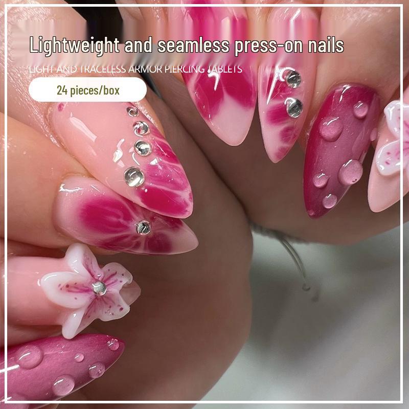 European & American Style Removable Nail Art Pieces with Flower Rhinestones Glue Style
European & American Style Removable Nail Art Pieces with Flower Rhinestones Glue Style