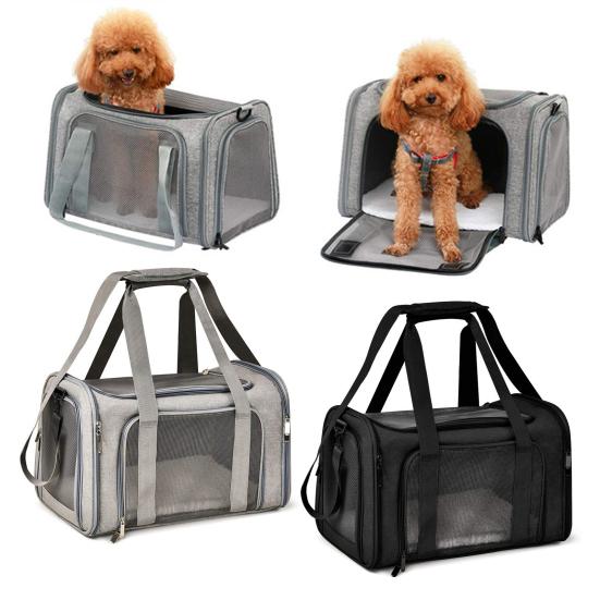 Soft-Sided Pet Carrier Portable Dog Car Seat with Cushion Collapsible Travel Puppy Carrier Bag for Small Medium Dogs Cats S серый
Soft-Sided Pet Carrier Portable Dog Car Seat with Cushion Collapsible Travel Puppy Carrier Bag for Small Medium Dogs Cats S серый
