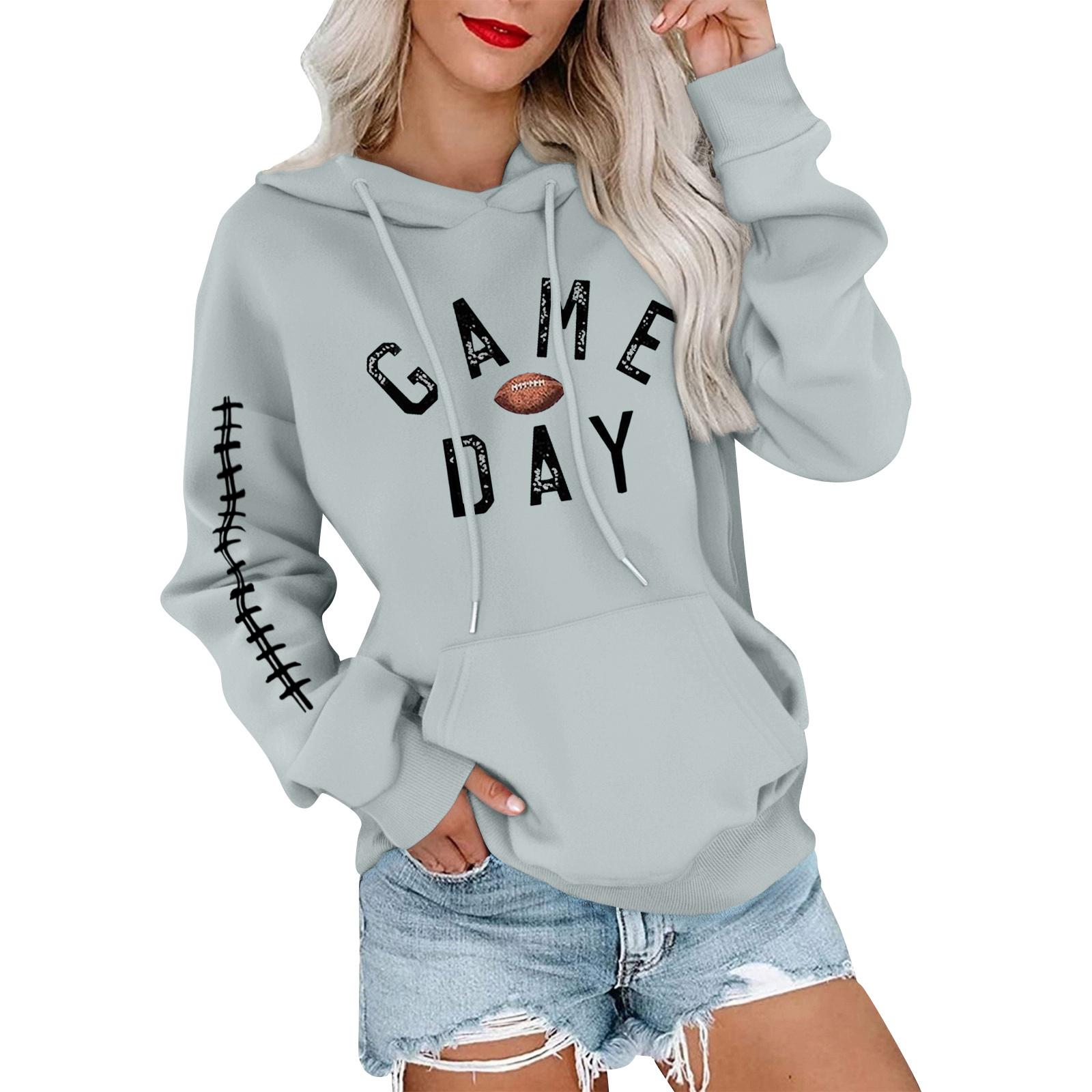 Женский модный, повседневный, удобный свитер с круглым вырезом, капюшоном, длинными рукавами и принтом в стиле регби XL
Женский модный, повседневный, удобный свитер с круглым вырезом, капюшоном, длинными рукавами и принтом в стиле регби XL