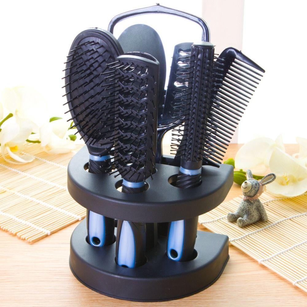 5pcs/set Anti-static Massager Comb Mirror Set Professional Hair Brush with Holder Barber
5pcs/set Anti-static Massager Comb Mirror Set Professional Hair Brush with Holder Barber