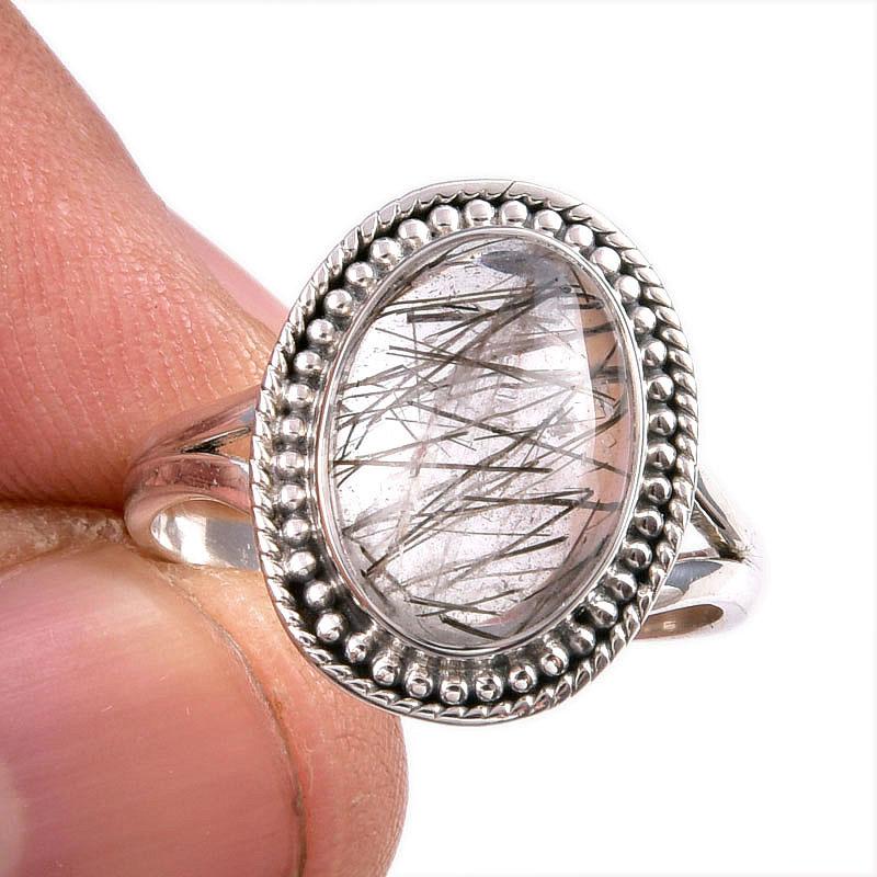 Natural Black Rutile Gemstone 925 Solid Sterling Silver Jewelry Ring Size 8 U4a26
Natural Black Rutile Gemstone 925 Solid Sterling Silver Jewelry Ring Size 8 U4a26