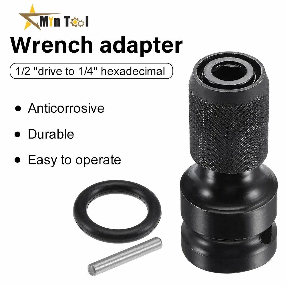 Adaptive Wrench Adapter Socket Ratchet Torque Wrench Adapter 1/2 Inch Square to 1/4 Inch Hex Ratchet Socket Converter Tool
Adaptive Wrench Adapter Socket Ratchet Torque Wrench Adapter 1/2 Inch Square to 1/4 Inch Hex Ratchet Socket Converter Tool