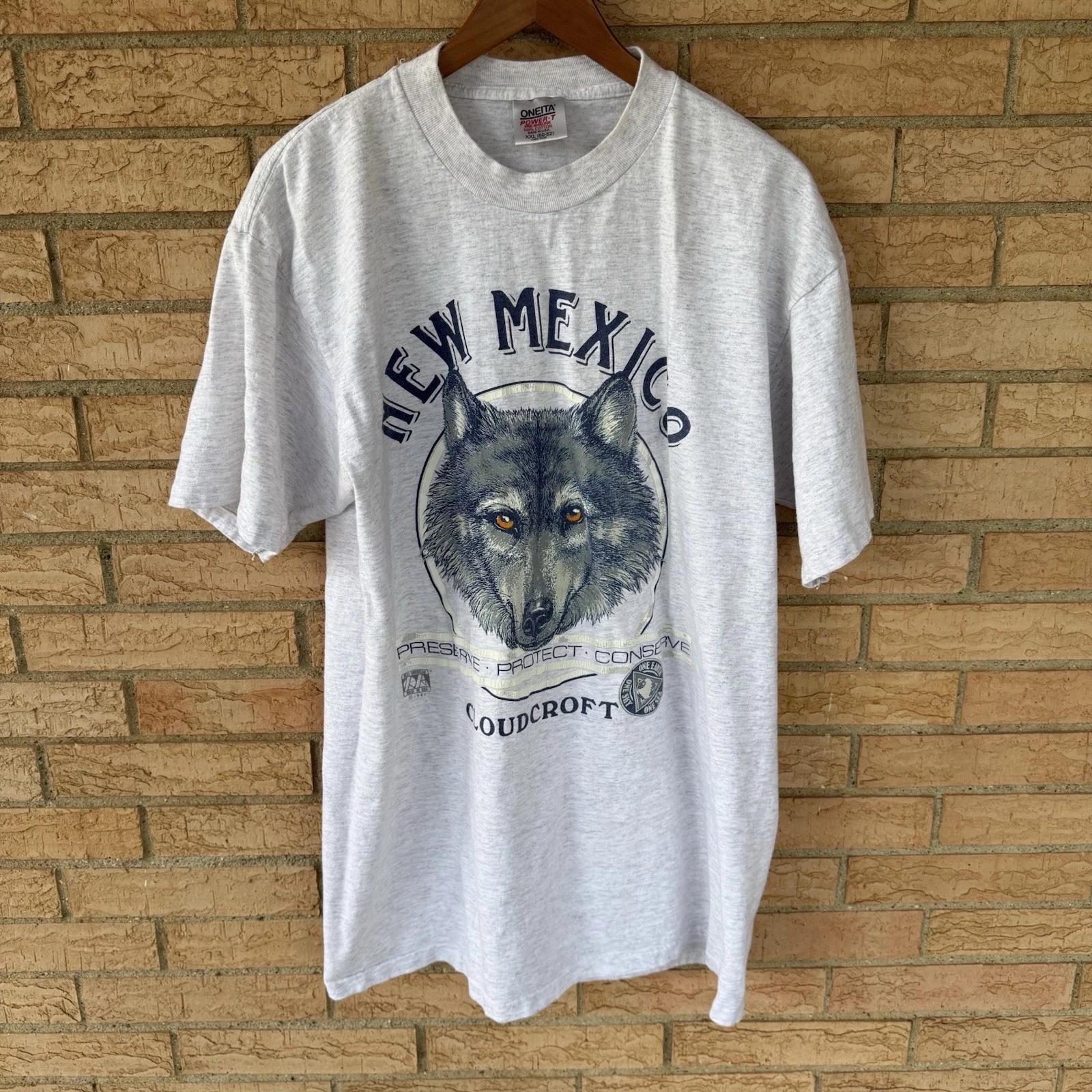 1991 One Earth New Mexico Cloudcroft single stitch t-shirt size XXL Wolf Graphic XL
1991 One Earth New Mexico Cloudcroft single stitch t-shirt size XXL Wolf Graphic XL