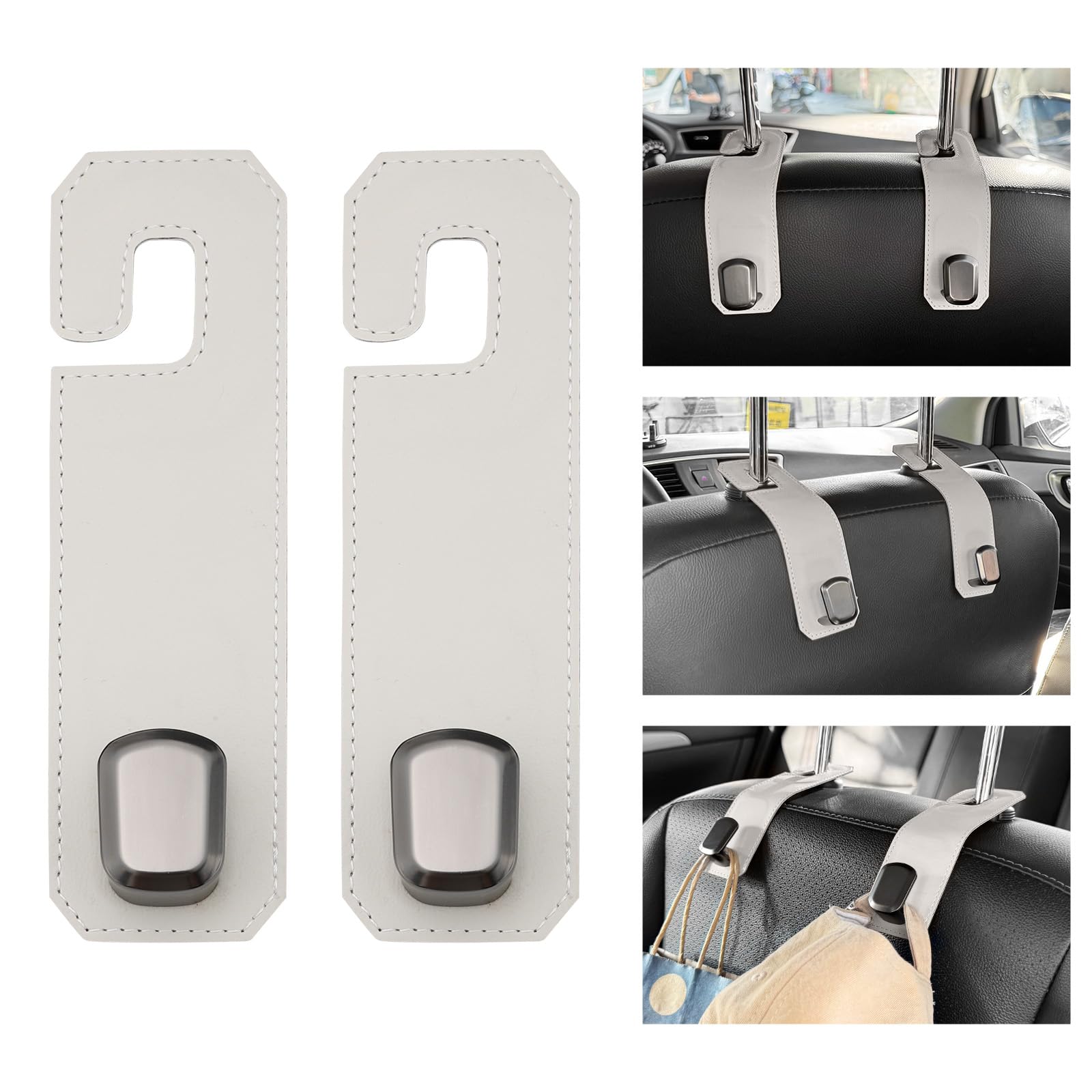 Koongloong Headrest Hook Car Hook Luggage Loading Hook Car Storage Accessories Car Supplies (2, Off White)
Koongloong Headrest Hook Car Hook Luggage Loading Hook Car Storage Accessories Car Supplies (2, Off White)