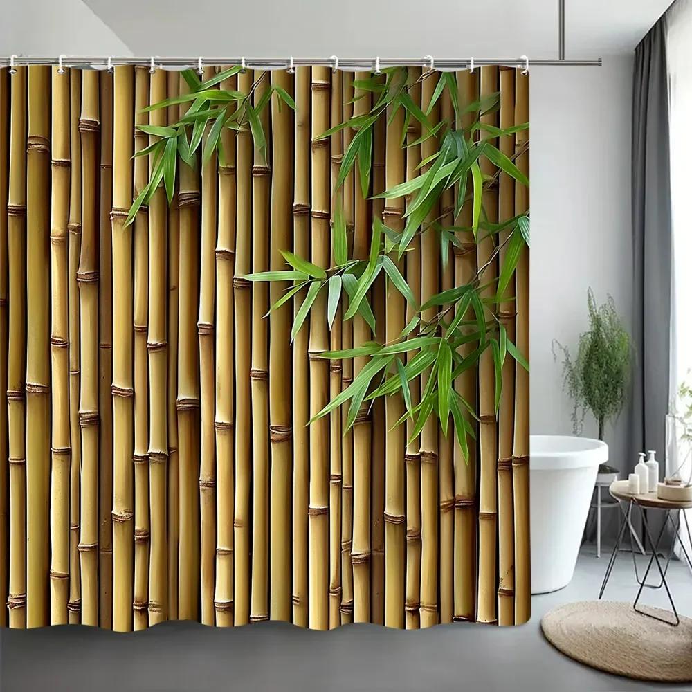 Green Bamboo Shower Curtain Zen Meditation Nature Botanical Polyester Fabric Shower Curtains Bathroom Decor With Hooks W60H190(CM)-1 Pcs
Green Bamboo Shower Curtain Zen Meditation Nature Botanical Polyester Fabric Shower Curtains Bathroom Decor With Hooks W60H190(CM)-1 Pcs