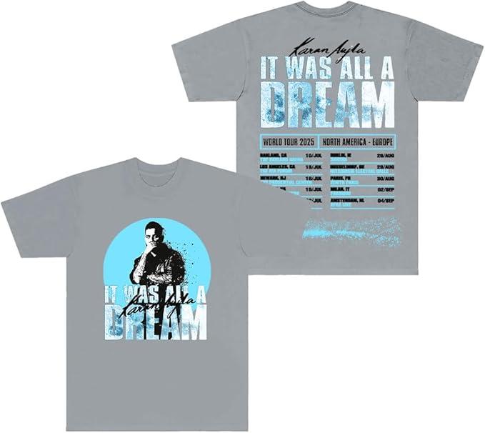Karan Aujla It was All A Dream World Tour 2025 TShirts Crewneck Short Sleeve Women Unisex Fashion Streetwear Tee 4XL
Karan Aujla It was All A Dream World Tour 2025 TShirts Crewneck Short Sleeve Women Unisex Fashion Streetwear Tee 4XL